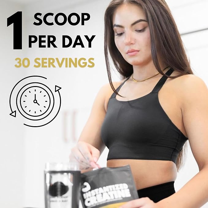 Instantized Creatine Monohydrate Gains in Bulk, Worlds First 100% Soluble Creatine for Strength, Performance, and Muscle Building (30 Servings)