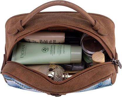 Wrangler Makeup Pouch Bag Mini Western Toiletry Purse Cosmetic Organizer Paisley Travel Pouch for Women