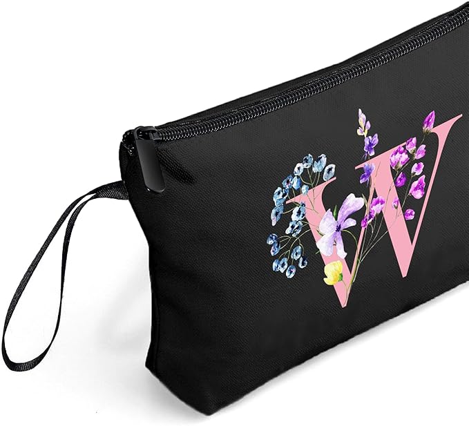 SEAMOON Women Birthday Unique Maid of Honor Friendship Gifts for Women Sister Bridesmaid Bride Personalized Travel Makeup Cosmetic Bag with Mirror Valentines Mothers Day Christmas Graduation W