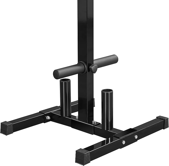 Yaheetech 2-inch Barbell Plate and Dumbbell Racks Tree Olympic Plate Rack Weight Bumper Plate Holder w/ 2 Bar Holder