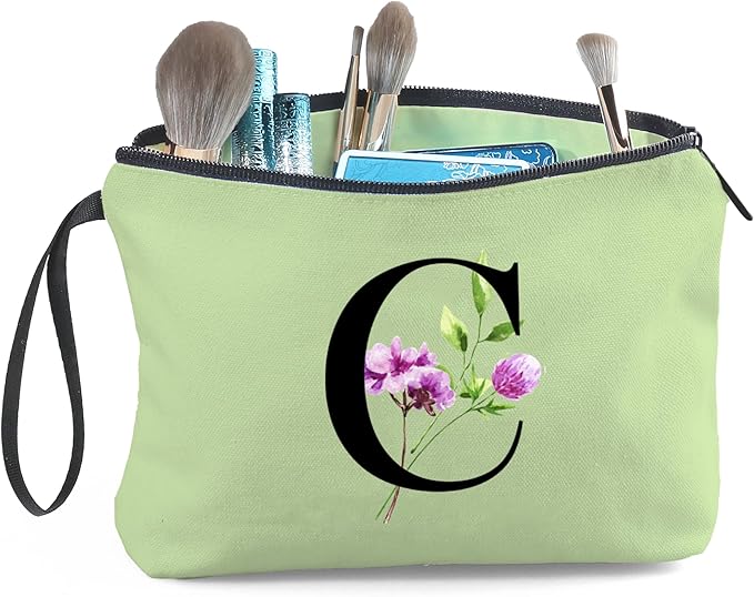 SEAMOON Birthday Thank You Appreciation Monogrammed Gifts for Mom Aunt Teacher Sister Friend Coworkers Bride Bridesmaid Makeup Cosmetic Bag with Mirror Mothers Day Christmas Graduation C