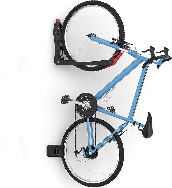 BIKEPAL No Lifting Wall Mounted Swivel Bike Rack, Bike Wall Hangers for Garage Space Saving Vertical Bike Storage(1 Pack)