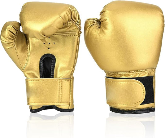 Boxing Gloves, PU Leather Taekwondo Gloves Professional Fighting Children Boxing Training Gloves Thickened Punching Sparring Training Mitts for Kids