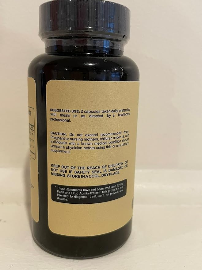 Organic Ashwagandha Root & Irish Sea Moss – 3,600 mg Ashwagandha Supplement with Black Seed Oil, & Burdock Root – Herbal Supplement for Energy, Stress Relief, Extra Strength, 60 Caps