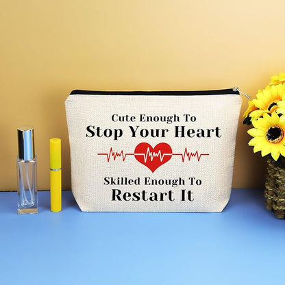 Nurses Gift Makeup Bag for Women Nurse Practitioner Gifts Cosmetic Bag Nurses Week Appreciation Gifts for Doctor Nurse Girlfriend Wife Valentines Gifts Nursing Student Graduation Gifts Make Up Bag