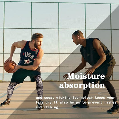 Skylety Compression Leg Sleeve Full Length Leg Sleeves Sports Cycling for Men Women, Running, Basketball