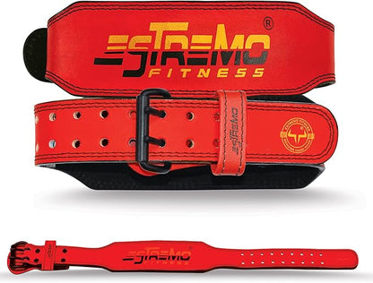 ESTREMO Weight Lifting Belt Leather courted Power Lifting 4 Inches
