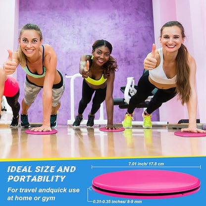 Jenaai 24 Pcs (12 Pairs) Core Sliders Exercise