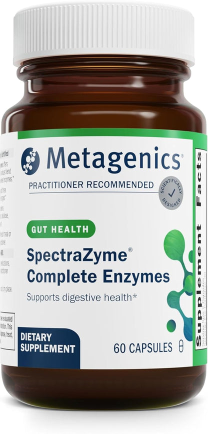 Metagenics SpectraZyme Complete Enzyme Complex - Digestive Enzymes Supplement - Digestive Health for Men & Women* - Non-GMO - 60 Capsules
