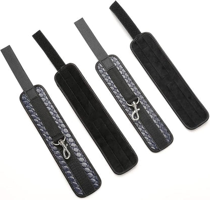 Sovyime Black Portable Exercise Spreader Bar with 4pcs