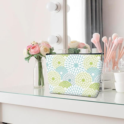 Multifunctional Makeup Bag - Mandala Flowers, Floral Toiletry Pouch for Her - Gift for Women, Girls, Sisters, Daughters, Moms - Travel Accessories