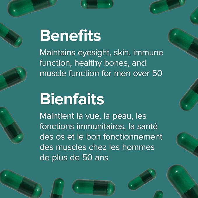 Webber Naturals Men's 50+ Most Complete Multi, 90 Vegetarian Capsules
