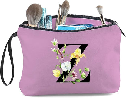 SEAMOON Birthday Friendship Bridesmaid Team Gifts for Employees Women Mom Girl Daughter Teenage Personalized Make up Cosmetic Bag Travel with Mirror Mothers Day Christmas Graduation Z