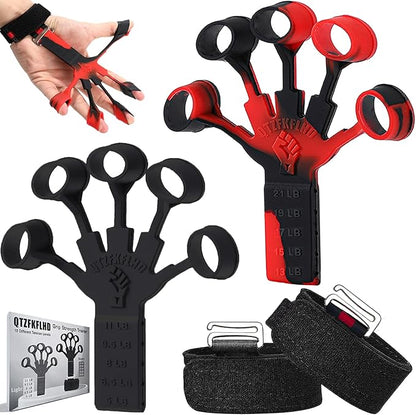 Grip Strength Trainer with Forearm Strengthener Recover(5 PCS)