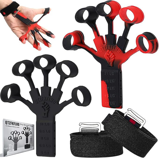 Grip Strength Trainer with Forearm Strengthener Recover(5 PCS)