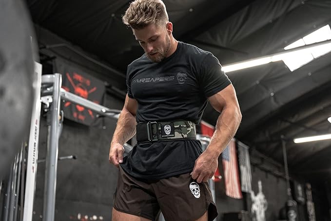 Gymreapers Quick Locking Weightlifting Belt for Bodybuilding 4 Inch