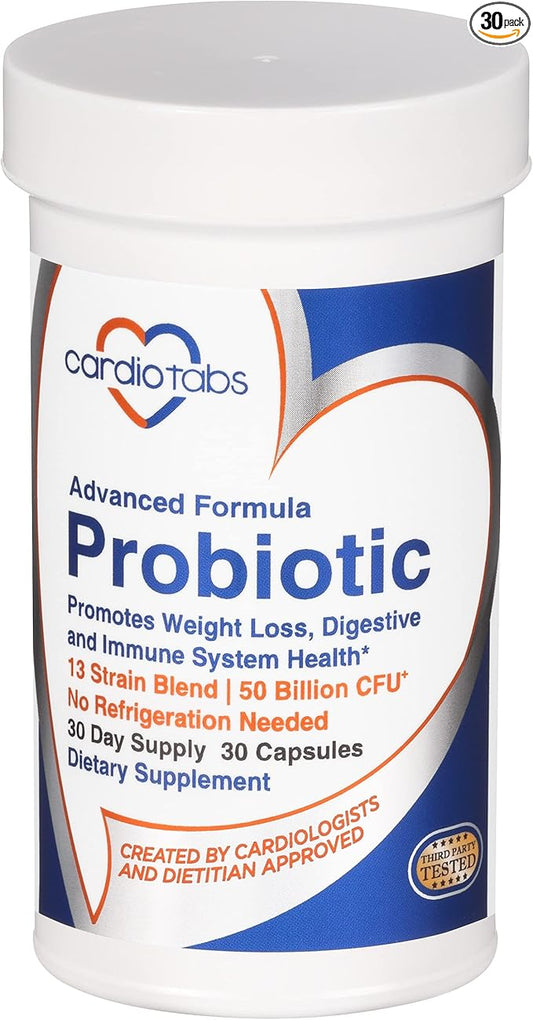 Advanced Probiotic w/ 50 Billion CFU Per Serving, Shelf Stable, Men's and Women's Probiotic Supplement to Stay Fit, 30 Capsules