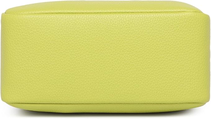 PU leather Organizer Bag Lightweight Cosmetic Bag with Ring Clasp Perfect Travel Makeup Bag for Women (Grass/PU)