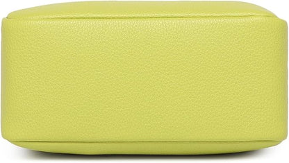 PU leather Organizer Bag Lightweight Cosmetic Bag with Ring Clasp Perfect Travel Makeup Bag for Women (Grass/PU)