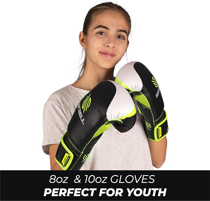 Sanabul Essential Gel Boxing Gloves for Men & Women, Kickboxing MMA, Muay Thai Gloves and Heavy Bag Training Punching & Sparring