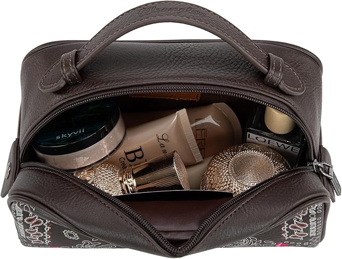 Wrangler Makeup Pouch Bag Mini Western Toiletry Purse Cosmetic Organizer Paisley Travel Pouch for Women