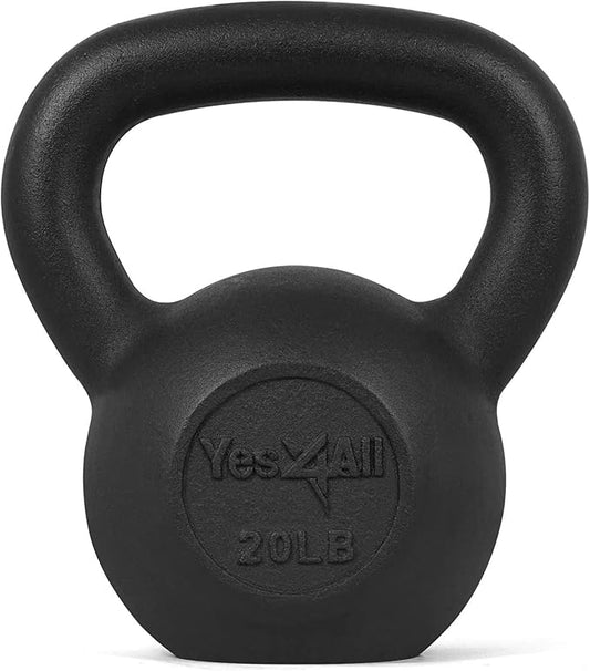 Yes4All Kettlebell Adjustable/Cast Iron/Protective Base Solid Smooth