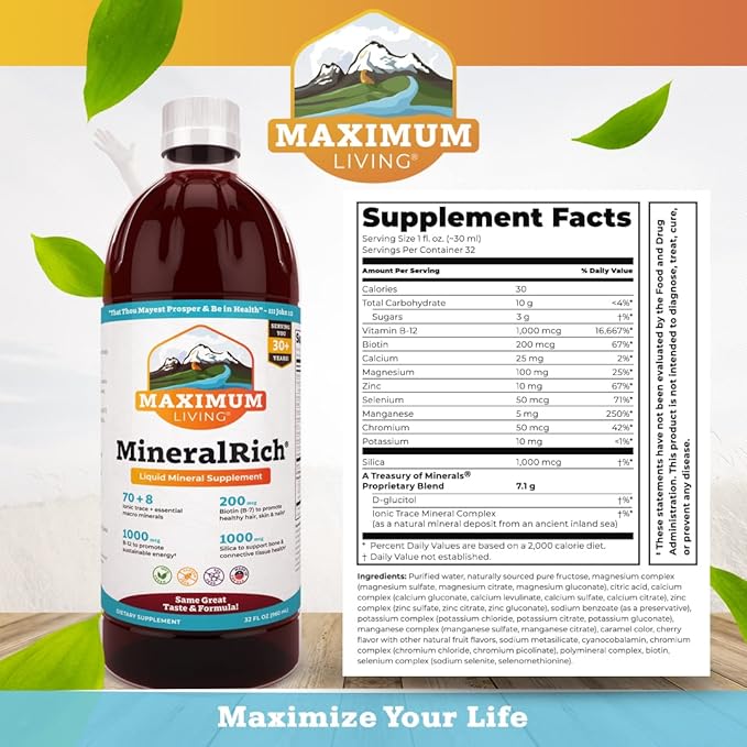 MineralRich Minerals Supplement - 32 oz (32 oz (Pack of 1), MineralRich)