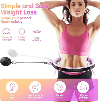 Weighted Exercise Hoop for Adults Weight Loss 16 Detachable
