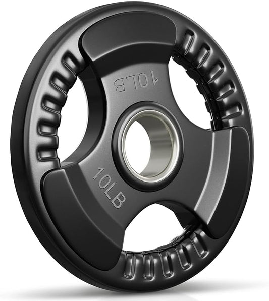 Holleyweb Weight Plates Olympic Rubber Grip Plates 2-Inch