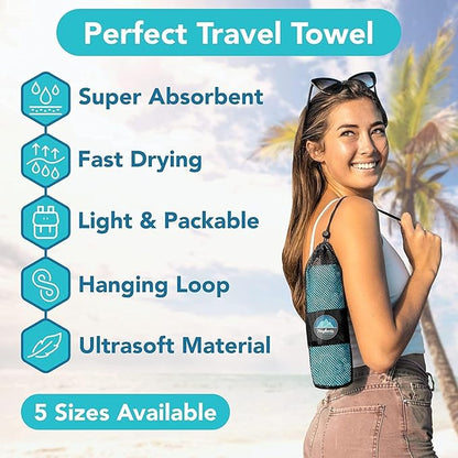 Youphoria Microfiber Travel Towel Fast Drying Lightweight -