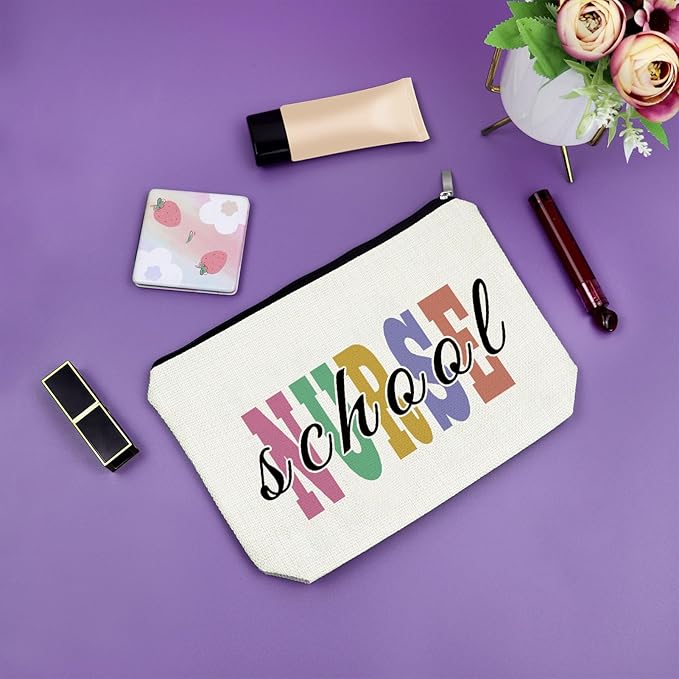 Nursing School Graduation & Appreciation Gifts - Makeup Bag for Her - School Nurse Retirement & Thank You Gift