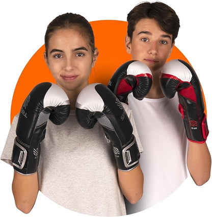 Sanabul Essential Gel Boxing Gloves for Men & Women, Kickboxing MMA, Muay Thai Gloves and Heavy Bag Training Punching & Sparring