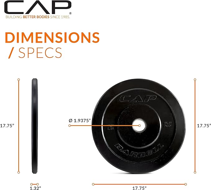 CAP Barbell Rubber Olympic Bumper Plate