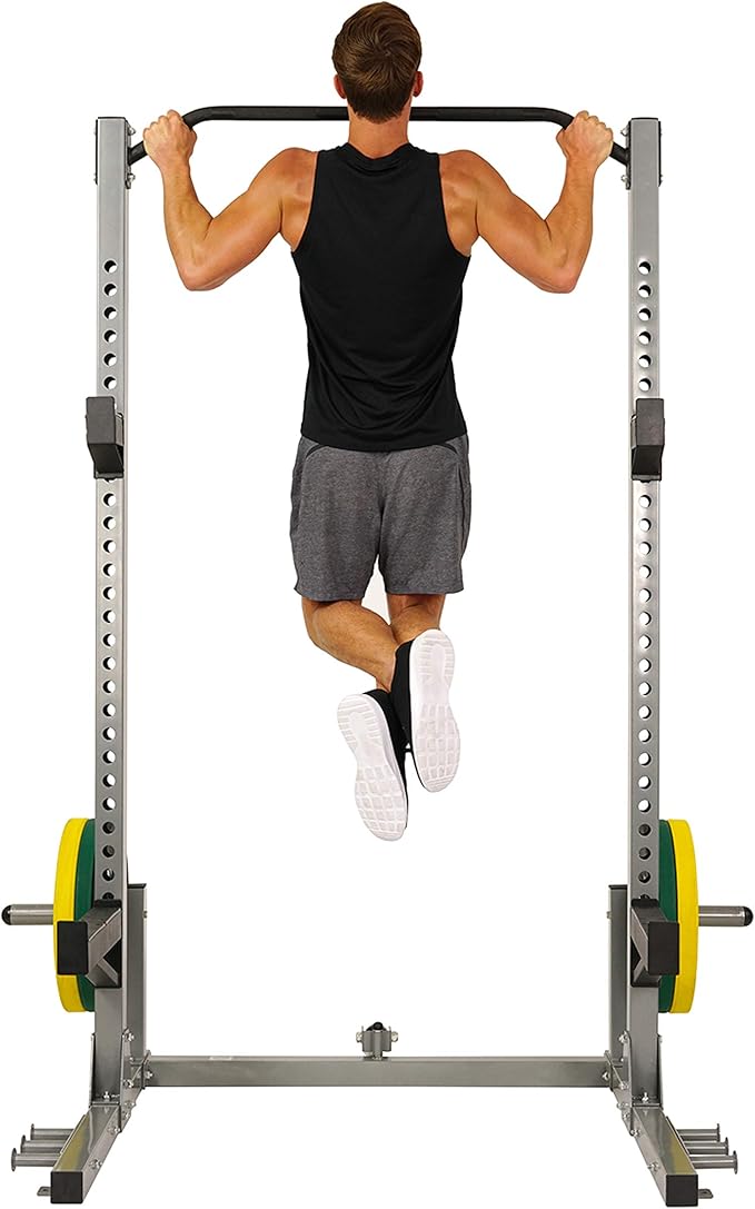Sunny Health & Fitness Power and Squat Rack 360° Swivel