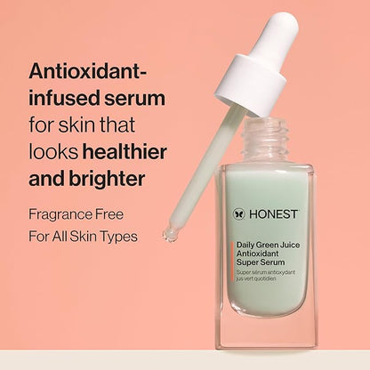 Honest Beauty Everyday Moisturizing Trio | Gentle Gel Cleanser, Green Juice Antioxidant Serum, Hydrogel Cream | 3-Step Routine | Vegan + Gentle for Sensitive Skin
