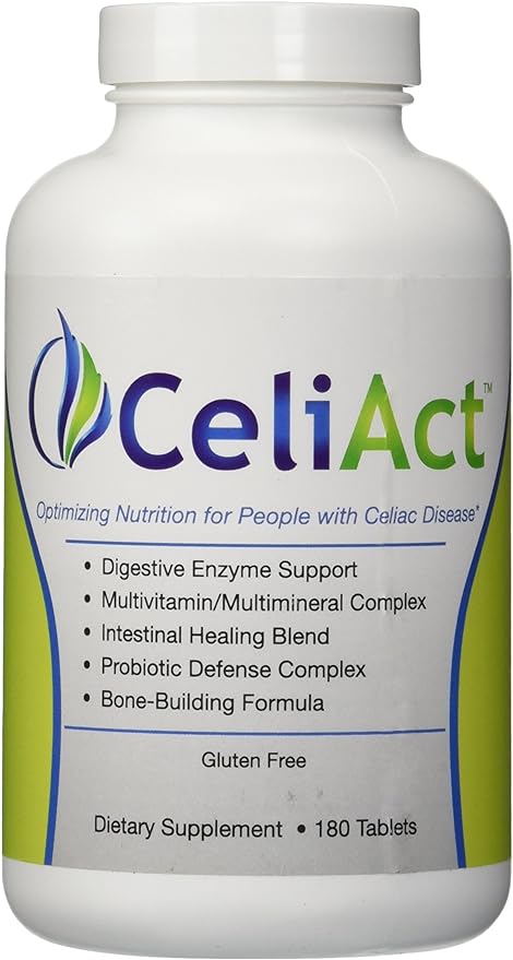 CeliAct - Optimizing Health for People on a Gluten-Free Diet - 180 Tablets