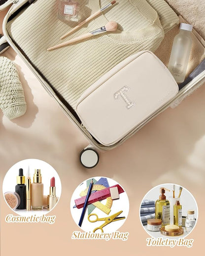 Vlando Teacher Appreciation Gifts for Women Travel Makeup Pouch Toiletry Bag Gift for Mother Friends Cute Desktop Cosmetic Organiser T