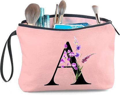 SEAMOON Maid of Honor Friendship Birthday Gifts for Women Her Aunt Sister Bridesmaid Coworkers Bride Personalized Makeup Cosmetic bag with Mirror Mothers Day Christmas Graduation A