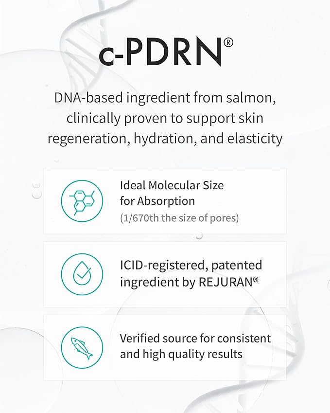 REJURAN® Turnover Ampoule, c-PDRN® – Original Salmon DNA PDRN Face Serum for Firming, Hydrating, Radiant Glass Skin with Visible Anti-Aging Results. Korean Skin Care, Clinically Developed (1.01 fl oz)