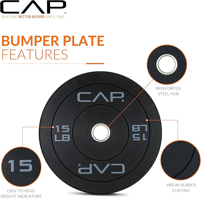 CAP Barbell Rubber Olympic Bumper Plate