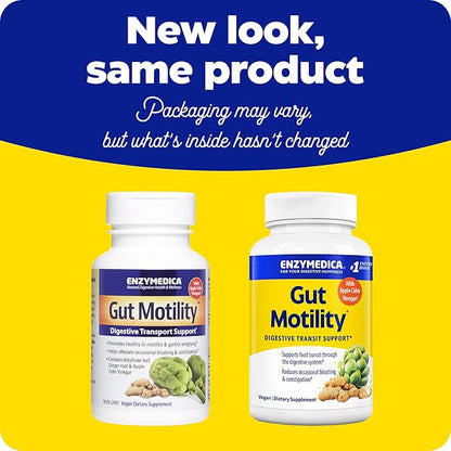 Enzymedica, Gut Motility, Promotes Regular, Healthy Bowel Movements, Reduces Occasional Bloating & Constipation, 30 Count