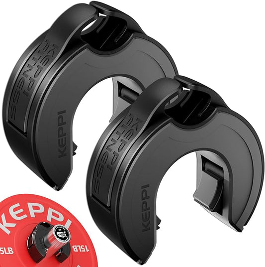 Barbell Clips, C-Shape Barbell Clamps for Weight Lifting Bar, Fast Lock/Removal Weight Clips Barbell Collars 2 Inch Olympic Gym Equipment