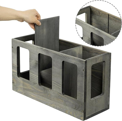 MyGift Wall Mounted Vintage Gray Solid Wood Yoga Mat Holder Fitness Gym Foam Roller Storage Organizer, Floor Standing Sports Exercise Mat Rack
