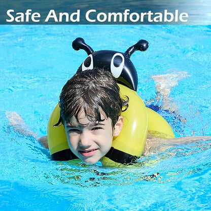 Kids Swimming Bee Floaties for Boys and Girls 3-6yrs Old,Inflatable Swim Vest Sea for Children Beach Pool – Learn to Swim Floaty for Weight 33-50lbs Pool