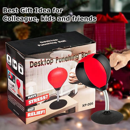 Stress Buster Desktop Punching Bag - Suctions to Your Desk, Heavy Duty Stress Relief Ball, Funny Gifts for Boss or Coworker, Perfect for Kids and Adults, Easter