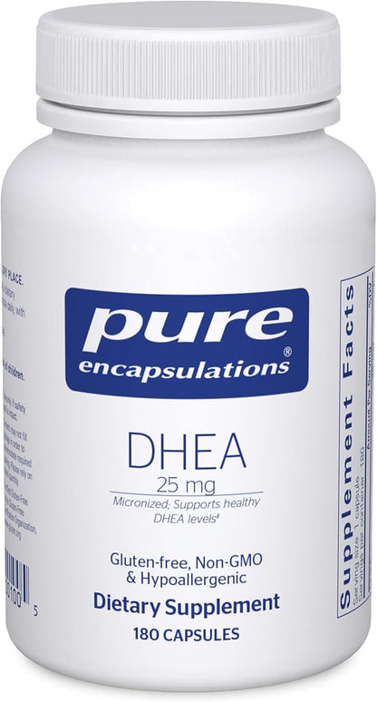 Pure Encapsulations DHEA 25 mg - Supplement for Immune Support, Hormone Balance, Metabolism Support, and Energy Levels* - with Micronized DHEA - 180 Capsules