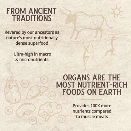 Grass Fed Beef Liver from New Zealand - Freeze Dried 3000mg per Serving (500mg per Capsule) (30 Servings)