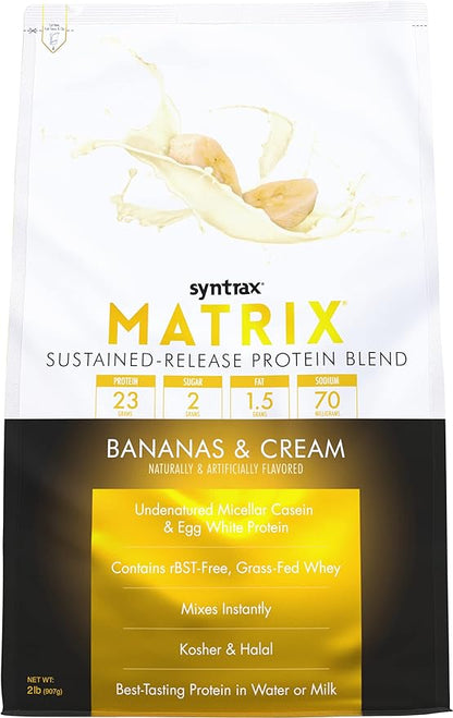 Syntrax Nutrition Matrix Sustained-Release Protein Blend Bananas and Cream 2 lbs.