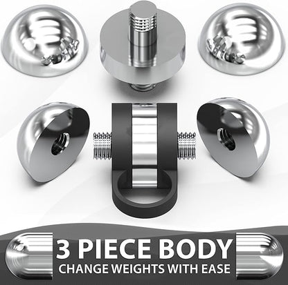 Synergee Cardio Hand Weights. Steel Hand Weights Dumbbell Set with Anti-Slip Silicone Finger Loop for Workout, Fitness, Training for Men and Women. Sold in Pairs. Available in 1lb, 1.5lb and 2lb Sets