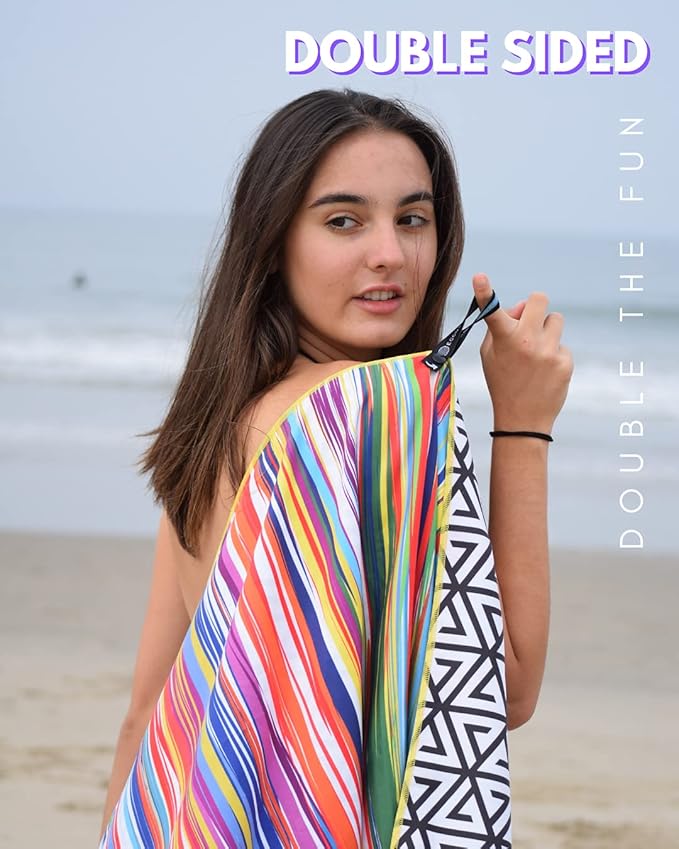 ECCOSOPHY Microfiber Beach Towel - Sand Free Towels 71x35 in